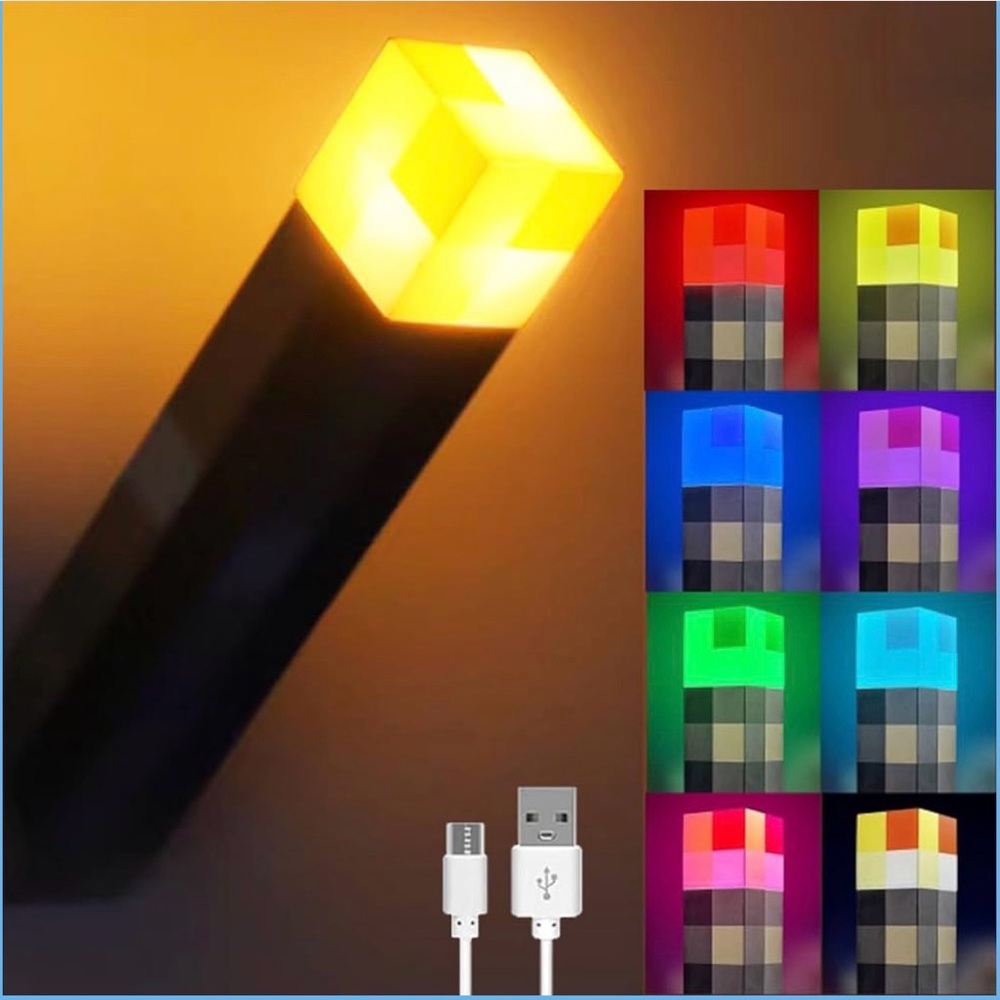Minecraft torch LED Color-Changing nightlight
